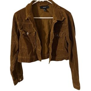Forever 21 Brown cropped jacket size medium